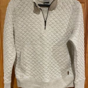 Avalanche 3/4 zip pullover, size L, cream color
